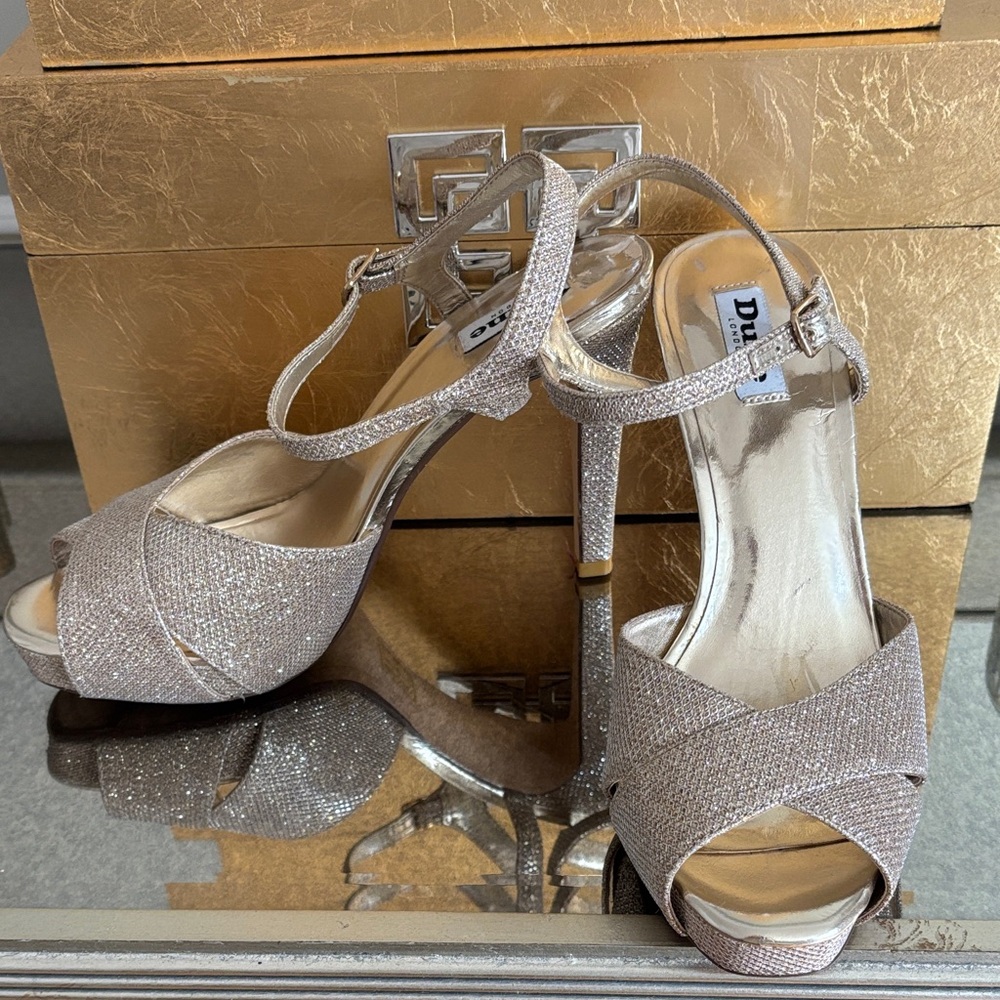 Dune London Shimmering Beige Heels